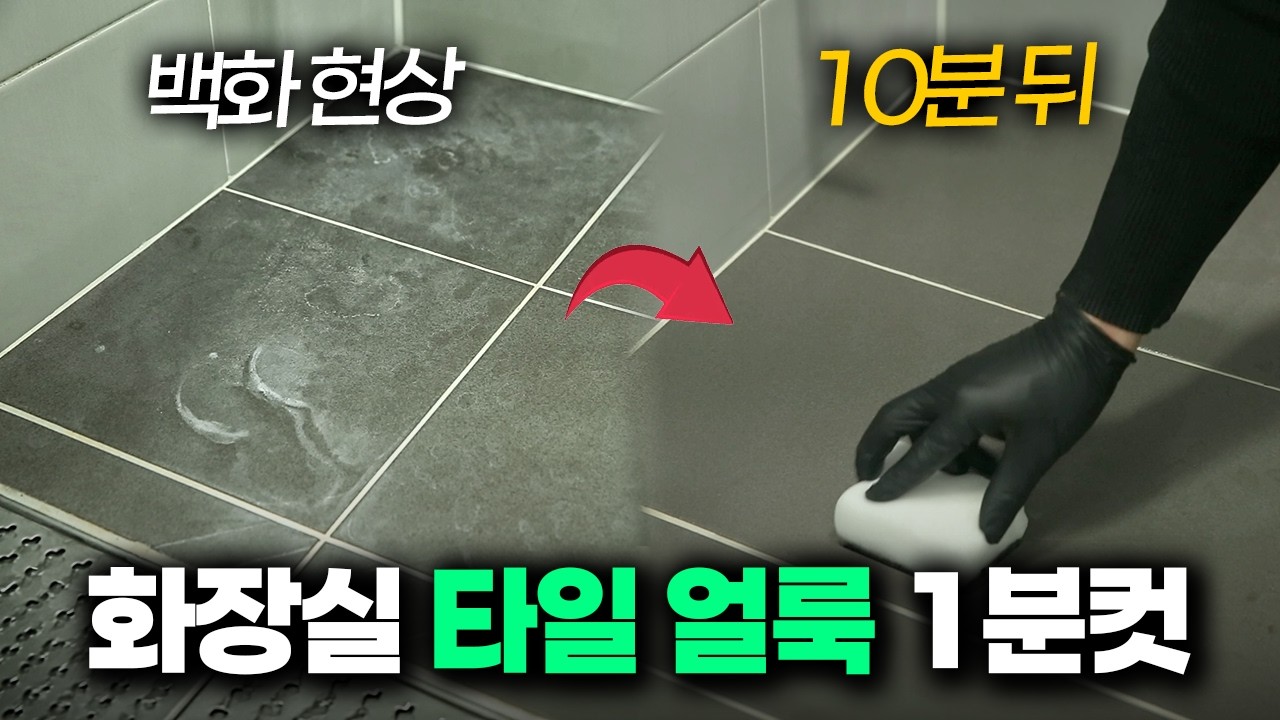 청소업체가 비밀로 하는 가장 쉬운 타일 백화 얼룩 제거 방법 공개합니다! - 청소고수 썸네일