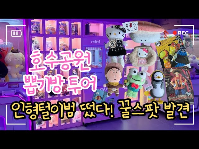 인형뽑기 EP7🔥호수공원 인형털이범 떴다🔥뽑기방 꿀스팟 발견! 열쇠까지 야무지게 뽑아버린 미친 손맛 - jinigabi87 썸네일