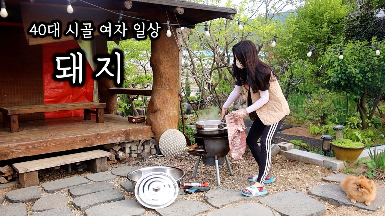 40대 시골 여자 일상ㅣ돼지 갈비 두 짝으로 소금구이 & 갈비찜ㅣ파종하고 난 뒤에 마시는 꿀주!ㅣ고양이 '돼지' 안부 전합니다~ - 시골오후 썸네일