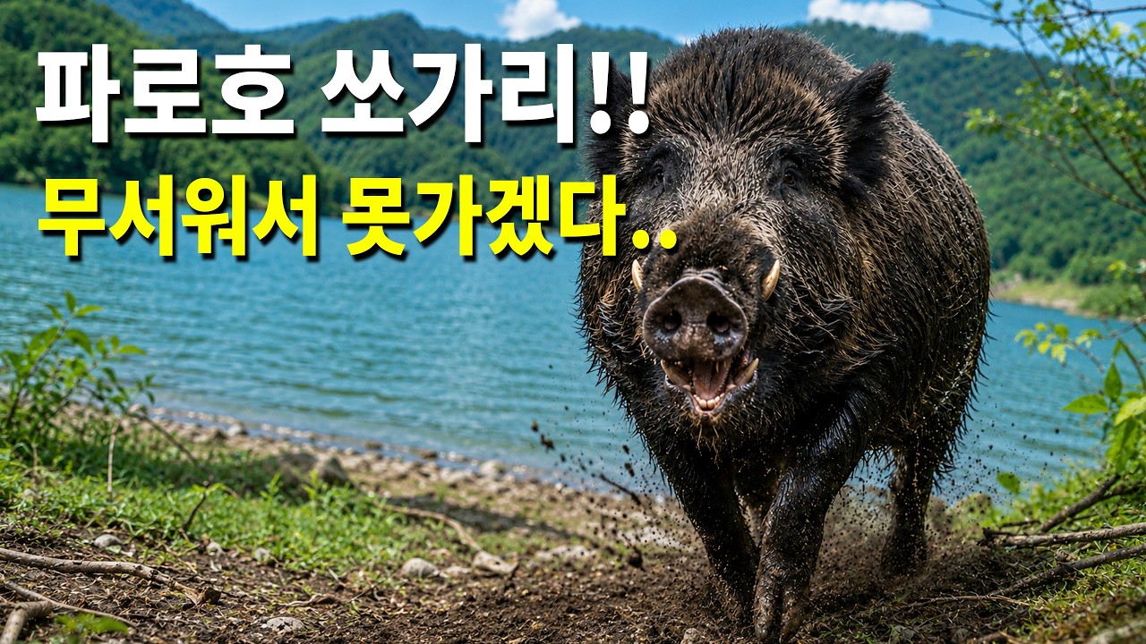  “파로호 쏘가리 낚시 후… 진짜 큰 야생 멧돼지를 만났습니다” - kyudalTV 썸네일