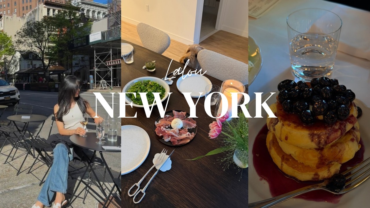 NYC Spring Vlog : West Village Restaurants, The Row, Alo & Hamptons weekend - LalouNewYork 썸네일