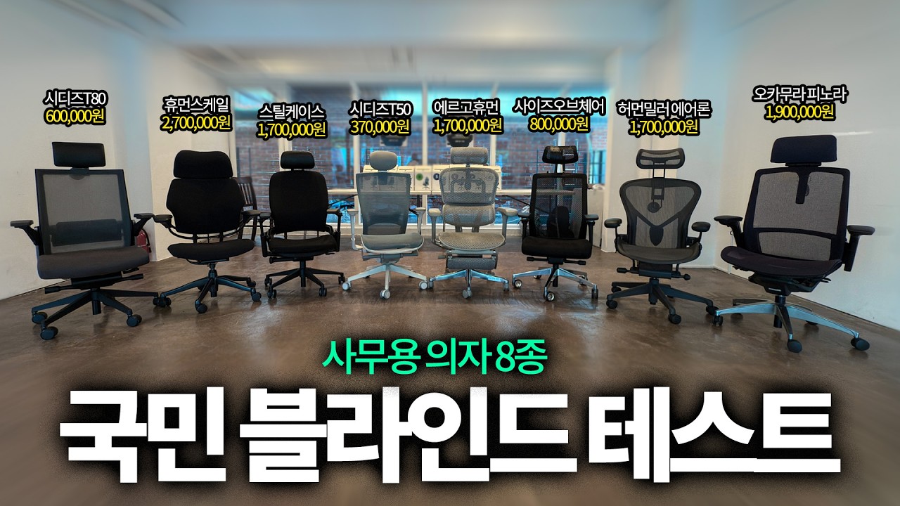 456표로 뽑힌 사무용 의자 TOP8 : 최종 순위 공개 -  지하시간 썸네일